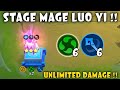 MAGE LUO YI + LING SKILL 1 !! UNLIMITED SKILL UNLIMITED DAMAGE !! MAGIC CHESS MOBILE LEGENDS