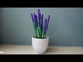 How to Make Flower Using Straw | Lavender Flowers Craft | Easy DIY Drinking Straw Crafts