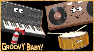 “Hip Hop!” – Baby Sensory Music Video – Funky Fresh Music with Animated Instruments