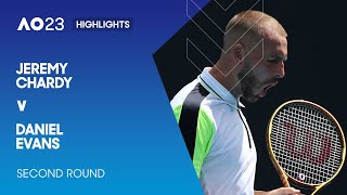 Jeremy Chardy v Daniel Evans Highlights | Australian Open 2023 Second Round