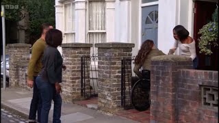 Eastenders penny asks Denise how long has she known Chelsea caused the crowd crush scene