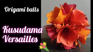 How to make origami flowers || kusudama origami flower ball || kusumada Versailles || DIY #origami