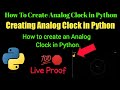 🔥🐢🥰How to create an Analog Clock in Python|Creating Analog Clock in Python|#python #coding #viral |