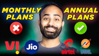 Best Annual Plans For You 2025- Jio, Vi, Airtel and BSNL (Hindi)