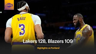 Lakers 128, Blazers 109 - LeBron, AD, and Austin Combine for 80 points