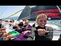 foiling behind the fastest supermaxi in the world andoo comanche