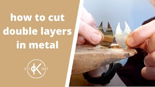 How To Cut Double Layers Of Metal \u0026 Create Matching Earrings | 12 Months Of Metal