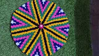 Wow!! 😍नयी डिज़ाइन का पायदान बनाना सीखें / #doormat #doormatmaking #paydandesign