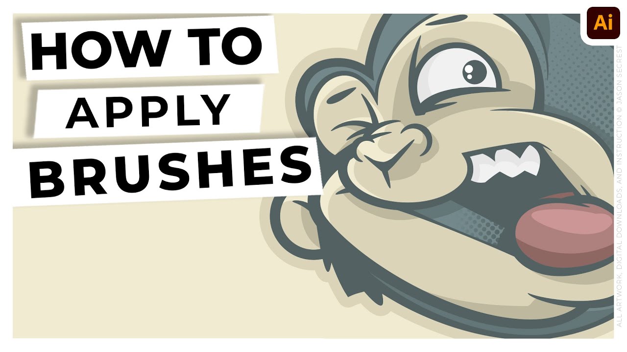Beginner Adobe Illustrator Applying Brushes Youtube