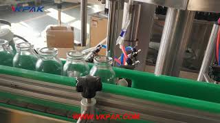 VKPAK Automatic 2 Head Glass Bottle Filling And Plugging Machine