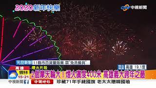 絕不能錯過! 煙火999秒+400無人機 義大煙火美翻│中視新聞 20200101