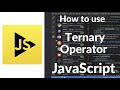 How to Use Ternary Operator in JavaScript | Simplify if-else (Beginner's Guide)