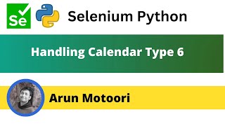 Handling Calendar Type 6 in Selenium Python (Selenium Python)