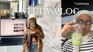 STUDY VLOG 📓 cramming for final exams, how to stay motivated, junior computer science major, cafes