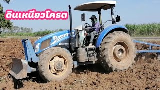 Tractor​ นิวฮอลแลนด์TD5.100คันใหญ่เจอดินเหนียวๆจะเป็นไง!!! /กัน​ แทรคเตอร์