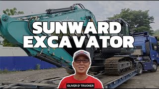 SUNWARD HYDRAULIC EXCAVATOR SWE 210 , UNLOADING/DEMO