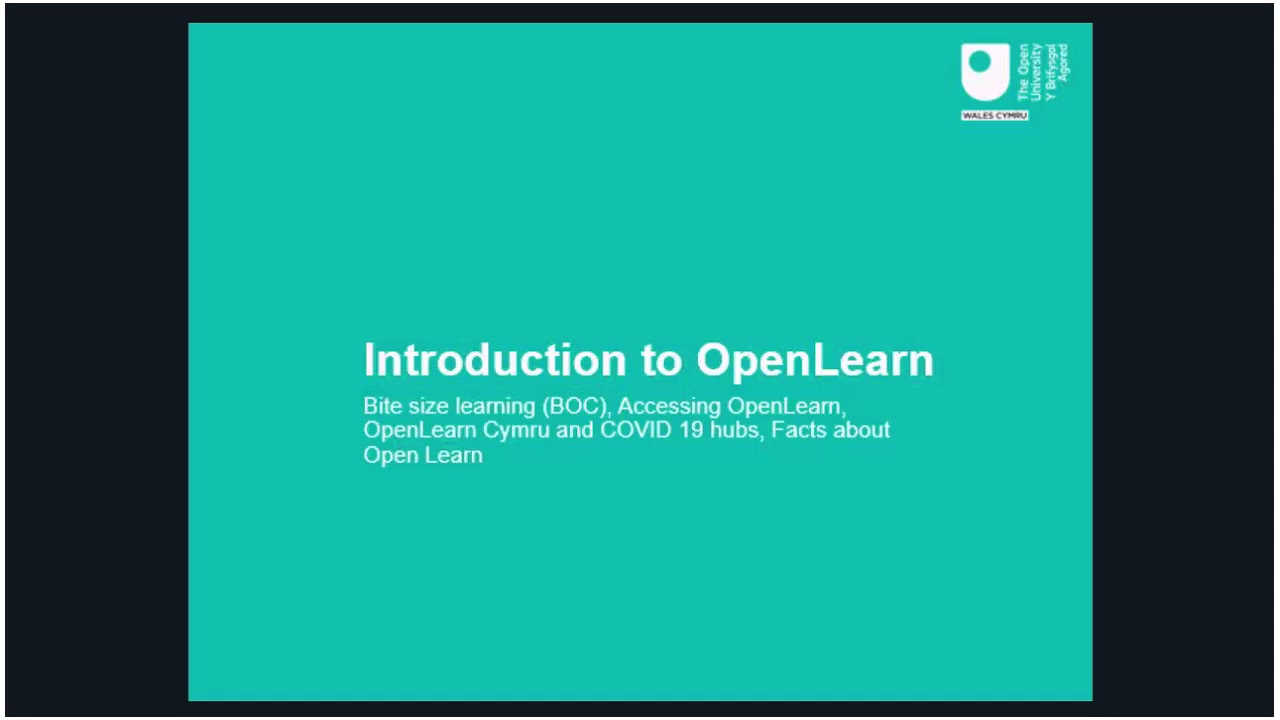 Introduction To The Open University And OpenLearn In Wales - YouTube