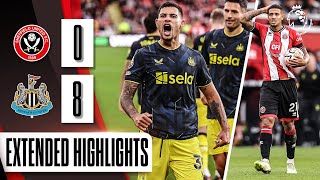 EXTENDED PREMIER LEAGUE HIGHLIGHTS | Sheffield United 0-8 Newcastle United