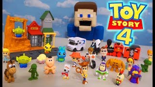 TOY STORY 4 Movie Minis Figures Playset, Blind Bag, Vehicles HUGE Unboxing