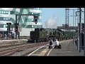 a mainline steam ban with 34046 braunton hauling the welsh marches express. 10 08 22