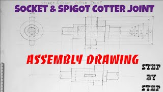 SOCKET AND SPIGOT COTTER JOINT  ASSEMBLY DRAWING