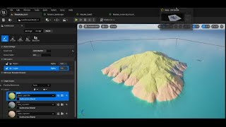 UE5 Level Map Creation using GAEA and Applying Layer Blended Materials