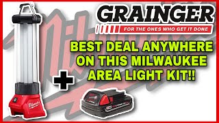 Steal Of A Deal At Grainger On This MILWAUKEE Rechargeable 700 Lumen Area Light + 2Ah Battery Kit