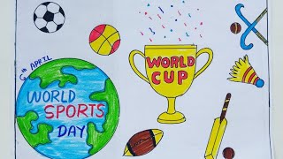 world sports day Drawing|sports day Drawing|sports Drawing|sports day chart|sports day Poster|sports