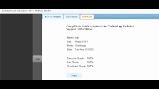 Software Lab Simulation 18-1: Android Studio