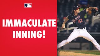 9 pitches + 3 Ks = 1 immaculate inning!