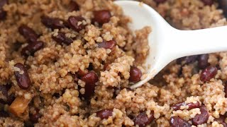 JAMAICAN BULGUR WHEAT AND PEAS (VEGAN) | a rice and peas remix with bulgur | The Seasoned Skillet