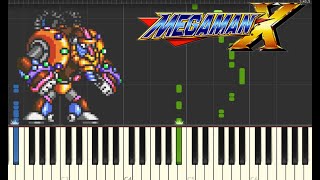 Megaman X  - Spark Mandrill - SYNTHESIA Piano - Tutorial