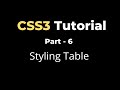 CSS3 Tutorial - Part6 | Styling Tables | yusy4code