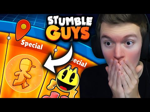 SPINNING *PAC-MAN* WHEEL IN STUMBLE GUYS! (NEW SPECIAL EMOTE)