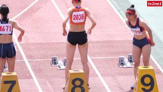 地方の陸上競技大会に見る凌ぎ合い 高校女子100mH 2019 tv2ne1