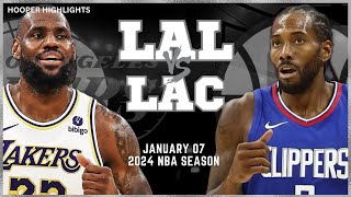 Los Angeles Lakers vs LA Clippers Full Game Highlights | Jan 7 | 2024 NBA Season