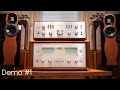 Kenwood 700M, 700C Vintage Stereo Demo with DIY Isobaric Speakers -