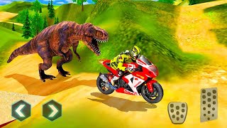 T-rex Chase Motorbike Racer - Dinosaur Bike Racing Game 3d Adventure - Android Gameplay