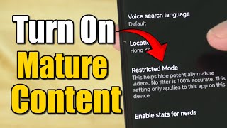 How to Turn On Mature Content on Youtube & disable restricted mode (100% Works!)