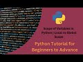 Scope of variables in Python| Local vs Global Scope
