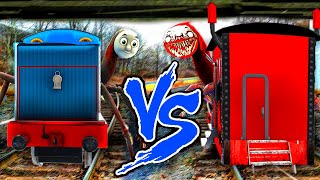 THOMAS THE TRAIN AND CHOO CHOO CHARLES IN REAL LIFE!! (WHAT'S INSIDE?)