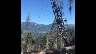 Linkbelt Crane Cable Yarder Logging in Montana