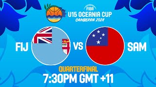 Quarter-Finals | Fiji v Samoa | Full Basketball Game | FIBA U15 Oceania Cup 2024