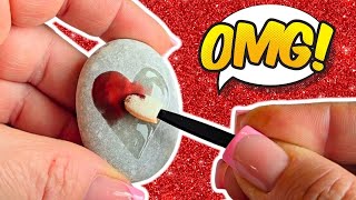 How to Use Chrome Nail Powder for Rock Painting...I'm OBSESSED! 🤩