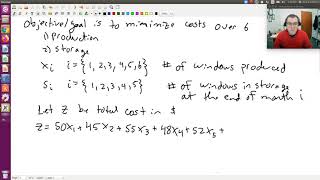 Linear Programming (Production-Scheduling) Example
