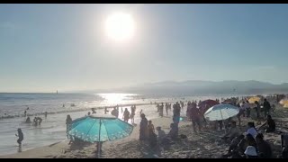 Santa Monica Beach California Los Angeles in Tamil /  லாஸ் ஏஞ்சல்ஸில் உள்ள சாண்டா மோனிகா கடற்கரை