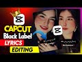 How To Make Black Label Urdu Lyrics Video Editing In Capcut App |Capcut Mai Urdu Lyrics Kaise Banaye