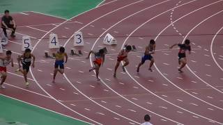 20190720筑前地区中学陸上大会 3年男子100m決勝