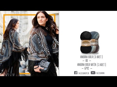 Alize Angora Gold Batik ile Panço Yapımı-Making Poncho with Alize Angora Gold Batik Alize Angora Gold Batik ile Panço Yapımı-Making Poncho with Alize Angora Gold Batik