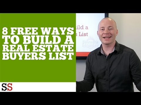 8 Free Ways to Build a Real Estate Buyers List 8 Free Ways to Build a Real Estate Buyers List